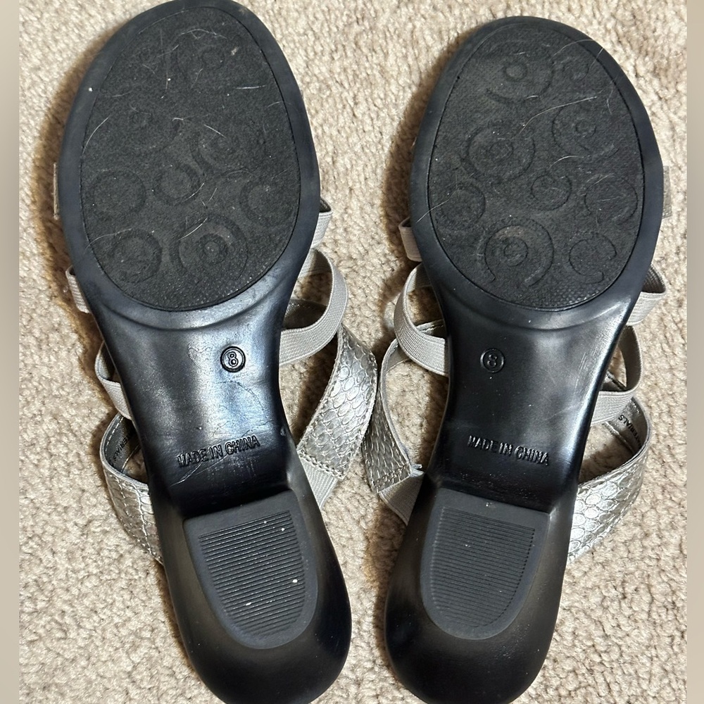 Karen Scott Heeled Open Toed Dress Sandals - Picture 2 of 4